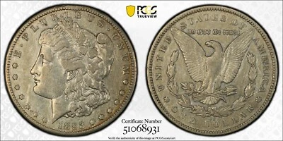 1893-CC $1 Silver Morgan Dollar PCGS XF Detail Cleaned #8931 - Image 1 of 4