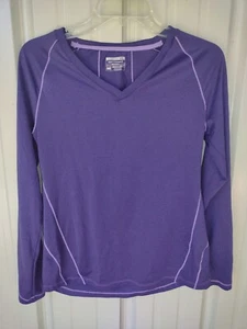 Medium LAYER 8 PERFORMANCE Women's Top Long Sleeve Shirt Athletic Purple Active - Picture 1 of 4