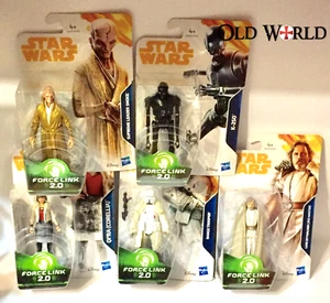 5 Figures New Star Wars K-2SO Trooper Luke Skywalker Snoke QI’RA Force Link 2.0 - Imagen 1 de 8