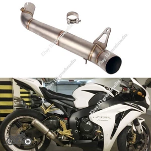 Exhaust Pipe For Honda CBR1000RR 2008-2016 Motorcycle 61mm Mid Link Tube Slip On - Picture 1 of 7