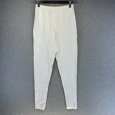 Pantalones de ocio para mujer Roaman talla pequeña blancos cintura elástica cónica Foto 1 de 4