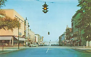 Cartolina semaforica Sandusky OH Columbus Ave. Negozio di Lasalle - Foto 1 di 2