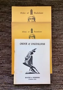 RARE 3-LOT Order of Daedalians: Handbook, Roster of Members, National Fraternity - Foto 1 di 10