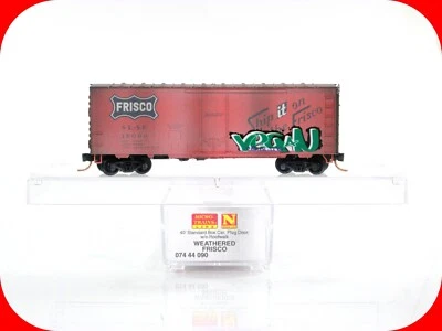 N Scale ***FRISCO*** Weathered & Graffiti Box Car #15090 - Micro Trains 07444090 - Image 1 of 4
