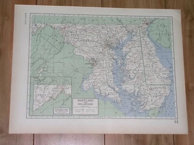 1949 ВИНТАЖНЫЙ ИЗ МЭРИЛЕНДА ДЕЛАВЭРА БАЛТИМОР ВАШИНГТОН ОКРУГ МАССАЧУСЕТС БОСТОН - Изображение 1 из 4