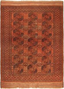 8x11 Antique Turkoman Ersari Main Rug Fine Afghan  Boho Rug 236cmx335cm c.1880 - Picture 1 of 11