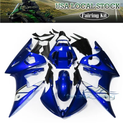 Blue Fairing Kit For Yamaha YZF R6 2003 2004 / R6S 2006-2009 ABS Injection Body - Image 1 of 4
