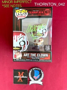 David Howard Thornton Art the Clown firmato Funko Pop #1672 Beckett IMPERFETTO - Foto 1 di 4