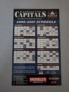 MS20 Washington Capitals 2000/01 NHL Hockey Magnet Schedule - Modell's - Picture 1 of 1