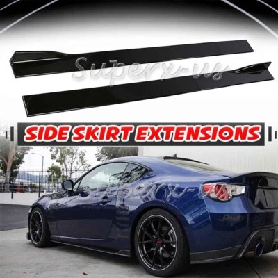 For Subaru BRZ 86 For SCION FRS Gloss Side Skirt Extension Lip Spoiler Splitter Foto 1 de 4