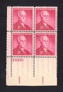 #1072 - 3¢ Andrew Mellon Issue - MNH Plate Block 4 - Picture 1 of 1