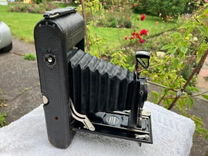 Vintage Butcher's beliebte Karabinerkamera Lukos II Objektiv & Leder Tragetasche - Bild 1 von 11