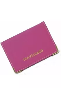 Cuero PU Autobús de Viaje Soporte Ostra Billetera Riel Estuche Cubierta para Tarjetas - Imagen 1 de 1
