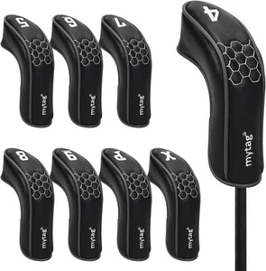 8PCS Golf Hybrid Iron Covers, Knit Hybrid Iron Head Covers, Fits Cobra T Rail - Picture 1 of 7