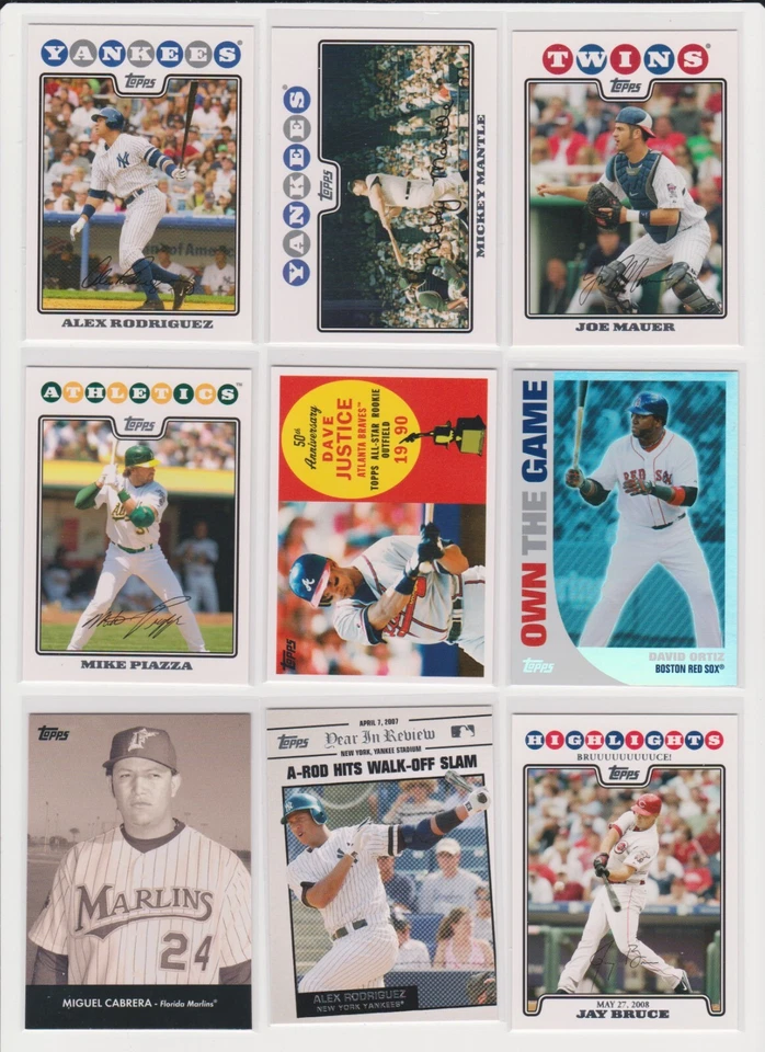 2008 Topps Baseball you pick base stars RC rookie insert Hall Of Famers NM - Image 1 of 1
