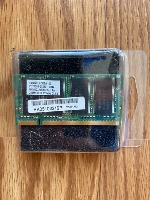 HYNIX PC2700S-25330 256MB DDR 333MHZ CL2.5 HYMD532M646CP6-J AA Chip Ram  - Image 1 of 4
