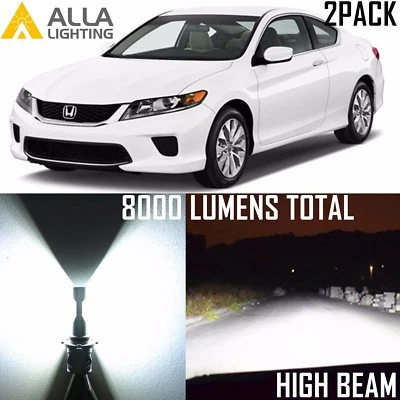 Alla Lighting LED High Beam Headlight Headlamp White Light Bulb Lamp for Honda - Image 1 of 4