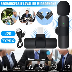Microfono Lavalier Mini Inalambrico De Recargable Para Celular IPhone/Android - Imagen 1 de 20