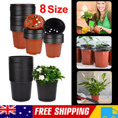 100pcs Plastic Plant Pot Flowers Garden Nursery Seeding Growing Container/Labels - image 1 of 4