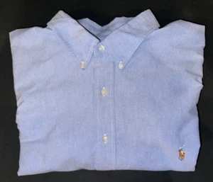 Polo Ralph Lauren Mens 4XB Classic Button Shirt Blue Oxford Free Shipping - Picture 1 of 2