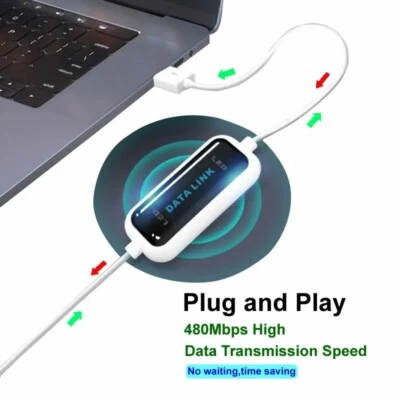 High Speed USB PC to PC Online Share Data Link File Transfer Cable Copy Line - Image 1 of 4
