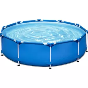 10FT New Metal Frame Portable Swimming Pool Above Ground Backyard & Filter Pump - Picture 1 of 2