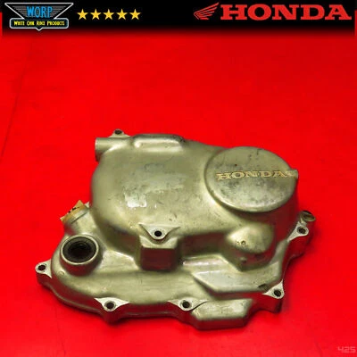 GENUINA OEM 1975 HONDA XR75 CAJA DE MANIVELA LATERAL DERECHA CUBIERTA DE EMBRAGUE 11330-116-000 Foto 1 de 4