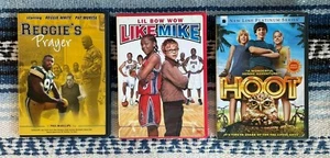 ✅3 Lot Kids Family Friendly DVDs: Reggie's Prayer, Lil Bow Wow Like Mike, Hoot - Picture 1 of 4