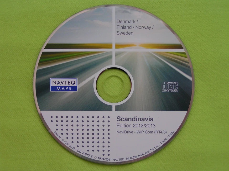 NAVIGATION CD WIP COM RT4 RT5 SKANDINAVIEN 2013 CITROEN C4 C5 C6 PEUGEOT 207 307 - Bild 1 von 1