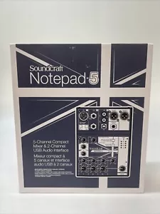 Soundcraft Notepad-5 Analog Mixer with USB Interface - Picture 1 of 3