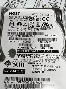 SUN 542-0388-01 390-0487-02 H106030SDSUN300G 300GB 10.0K RPM 6 Gb/s SAS 2 2.5" - Picture 1 of 3