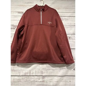 Callaway 1/4 Zip Pullover mit Taschen Herren Gr. L weinrot - Bild 1 von 4
