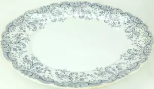 C1890er Antike John Maddock & Sons Blau Sevilla 10" Ovale Servierplatte Platte - Bild 1 von 7