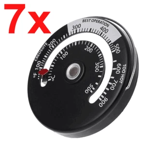 7X Magnetic Stove Thermometer Wood Burner Temperature Meter Flue Pipe Fireplace - Picture 1 of 11