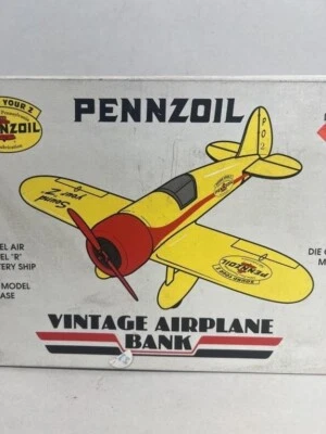 SpecCast  Pennzoil Vintage Airplane Bank 1st Release 35014  Lockheed Vega - Image 1 of 3