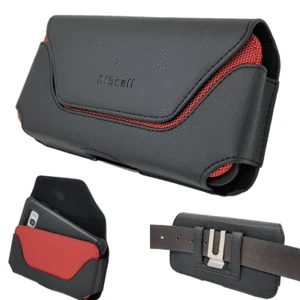 Para LG K92, K51, terciopelo, pluma 6, funda con clip bolsa de cuero se adapta a la funda Otterbox - Imagen 1 de 14