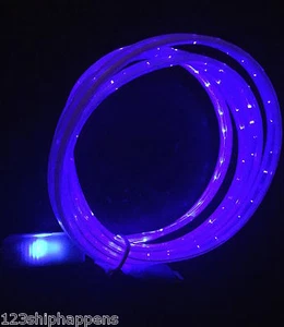 FLATFLOW LIGHT-UP 3FT LED el data/sync USB charger cable FOR MICRO ANDROID PHONE - Picture 1 of 10
