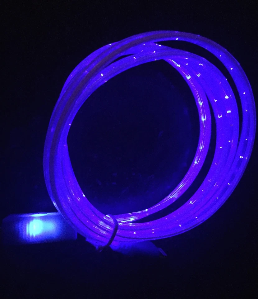 FLATFLOW LIGHT-UP 3FT LED el data/sync USB charger cable FOR MICRO ANDROID PHONE - Image 1 of 4