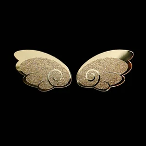 Fairy Wings Metal Decal Sticker Chrome (Gold) - Picture 1 of 7