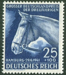 República Democrática Alemana Nº 779 limpio nuevo cinta azul 1941 motivo caballos MNH - Imagen 1 de 3