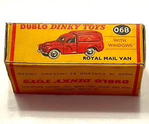 1959 MECCANO ENGLAND DUBLO DINKY TOY 068 'ROYAL MAIL' MORRIS VAN Grey PW Boxed