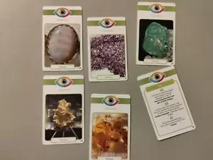 Eye Know LOTTO (6) gemme e minerali💍 TRIVIA IMAGE carte iconiche strane spedizione gratuita - Foto 1 di 4