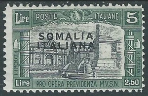 1927 SOMALIA MILIZIA 5 LIRE MH * - I48-5 - Picture 1 of 1