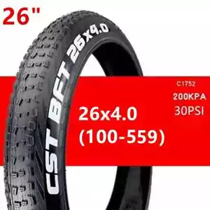 26x4.0 ATV Beach Bicycle Wire Bead Tire 100-599 for City Fat Tires/Snow Bike - Picture 1 of 13