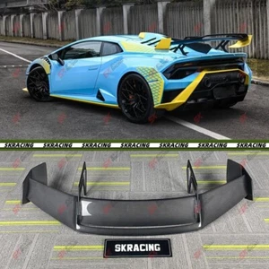 Dry Carbon Fiber Rear Trunk Spoiler Wing Bodykit Fits Lamborghini Huracan STO - Picture 1 of 20