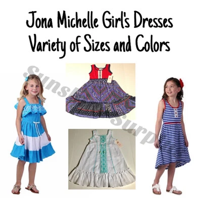 Elegante vestido de sol de diseñador para niños pequeños Jona Michelle - ¡VARIEDAD! Nuevo con etiquetas Foto 1 de 4