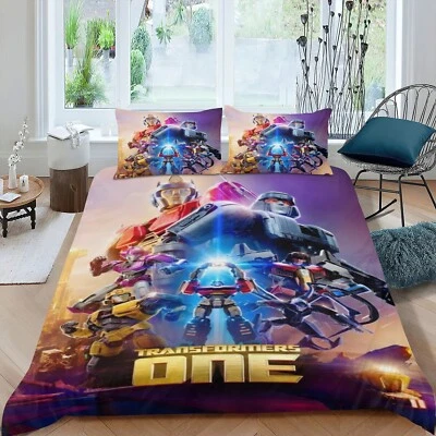 3Pcs Bedding Sets Transformers One Duvet Cover Sets All Season for Kids Soft - Image 1 of 4