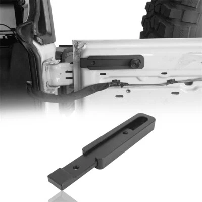Soporte anticierre de puerta trasera de aluminio negro para Jeep Wrangler 1997-2018 TJ JK  Foto 1 de 4