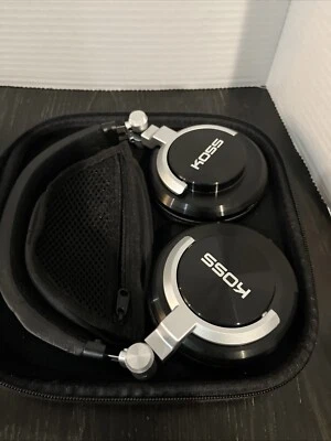 Koss ProDJ200 Studio Around The Ear Headphones Earcup Rotates 180 Deg Blk/silver - Image 1 of 4