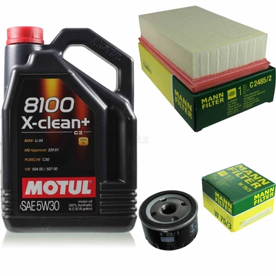 MOTUL 5 L 5W-30 MOTOR-ÖL+MANN-FILTER für Nissan Tiida Schrägheck C11 1.5 dCi - Bild 1 von 4
